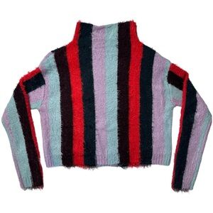 Blank NYC The Mad Hatter Striped Mock Neck Sweater